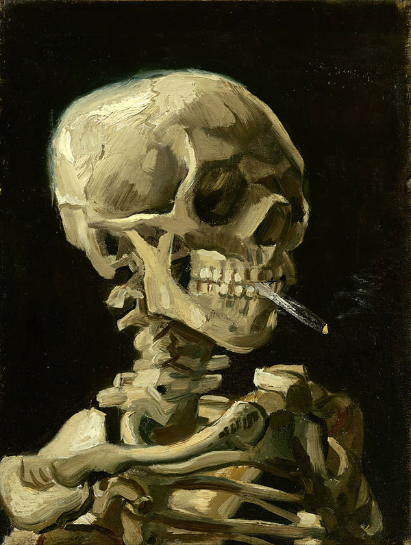 Head Of A Skeleton With A Burning Cigarette by Vincent van Gogh - Art Print - Zapista