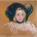 Head of Simone in a Green Bonnet with Wavy Brim (No. 2) by Mary Cassatt - Art Print - Zapista