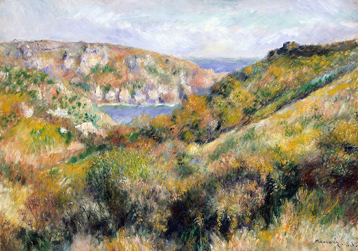 Hills around the Bay of Moulin Huet, Guernsey by Pierre-Auguste Renoir - Art Print - Zapista