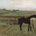 Horses in a Meadow by Edgar Degas - Art Print - Zapista