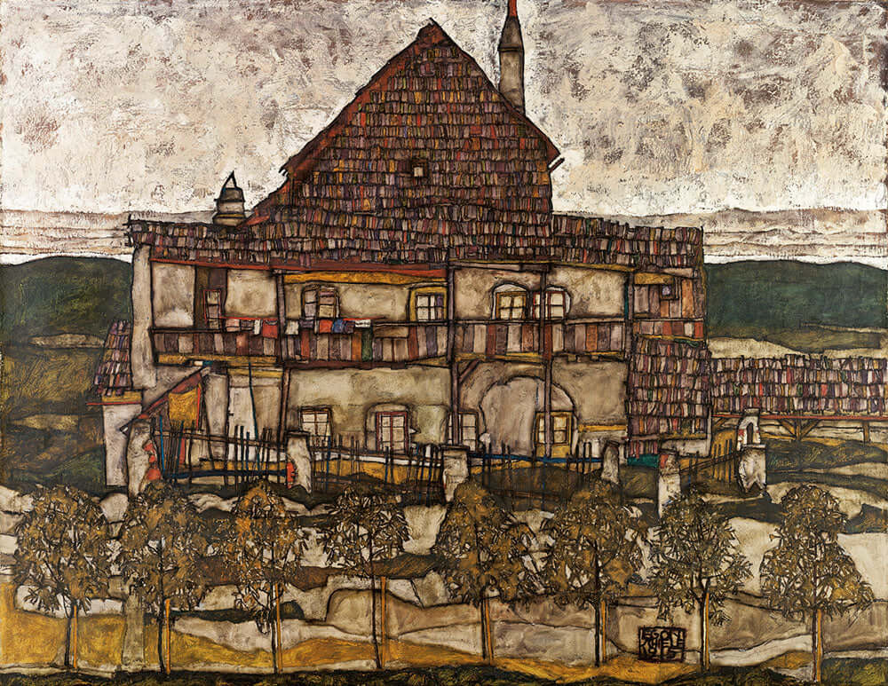 House with Shingle Roof (Old House II) by Egon Schiele - Art Print - Zapista