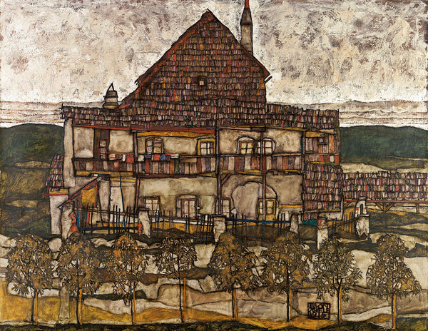 House with Shingle Roof (Old House II) by Egon Schiele - Art Print - Zapista