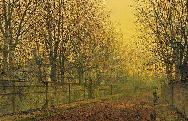 In The Golden Glow Of Autumn by John Atkinson Grimshaw - Art Print - Zapista