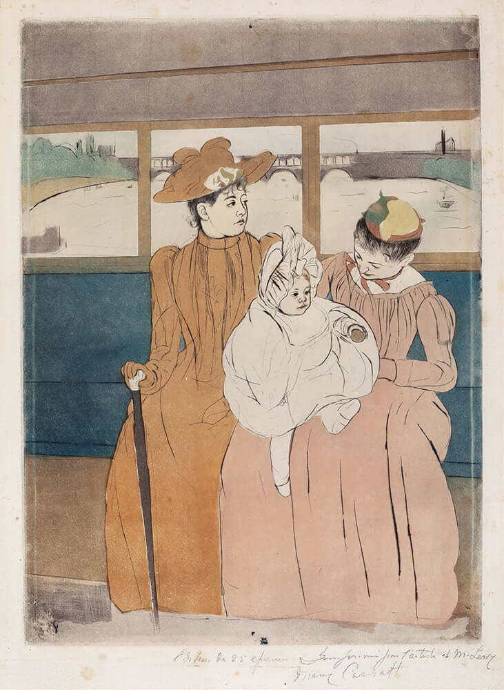 In the Omnibus by Mary Cassatt - Art Print - Zapista