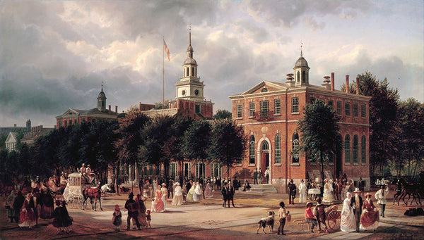 Independence Hall in Philadelphia by Ferdinand Richardt - Art Print - Zapista