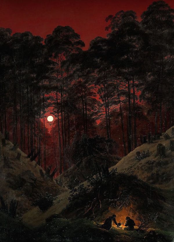 Inside the Forest in the Moonlight by Caspar David Friedrich - Art Print - Zapista