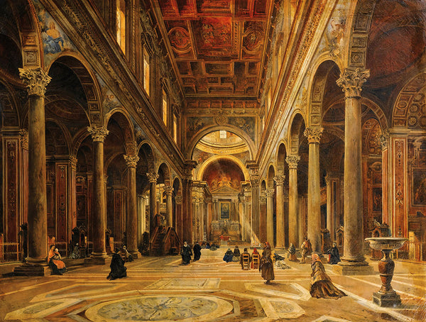 Interieur d'eglise by Giovanni Lanza - Art Print - Zapista