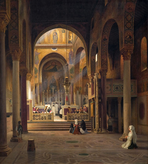 Interior of the Capella Palatina in Palermo, Italy by Martinus Rorbye - Art Print - Zapista