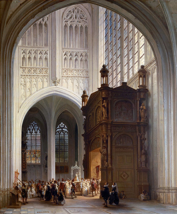 Interior of the Saint Peter's Church in Louvain by Jules Victor Génisson - Art Print - Zapista