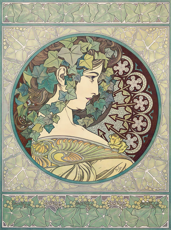 Ivy by Alphonse Mucha - Art Print - Zapista