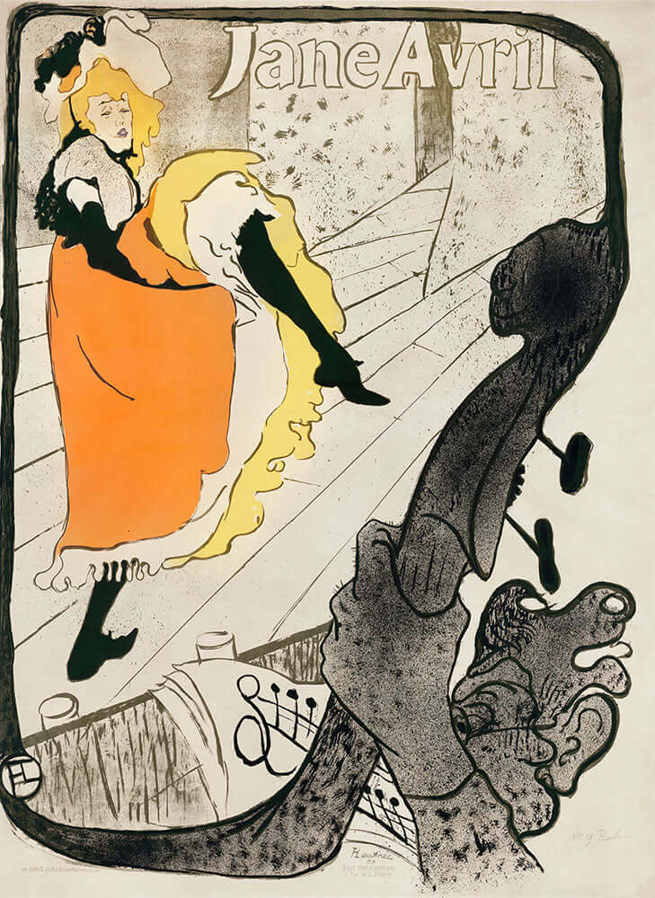 Jane Avril by Henri de Toulouse-Lautrec - Art Print - Zapista