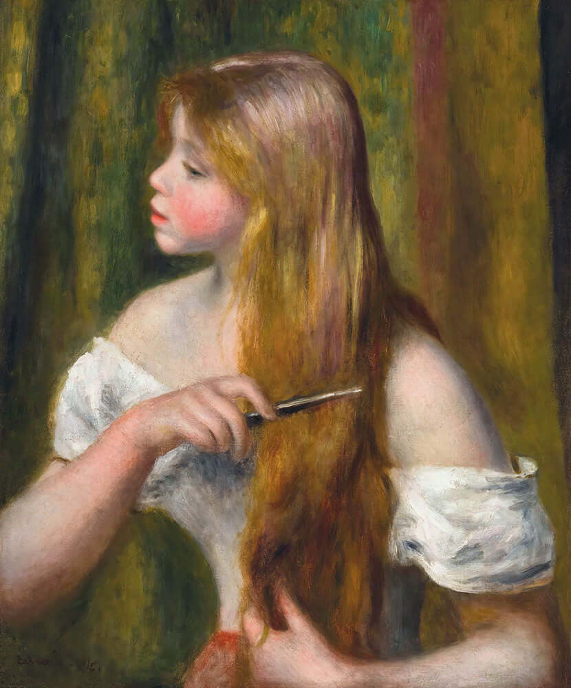 Jeune fille se peignant (La Toilette) by Pierre-Auguste Renoir - Art Print - Zapista