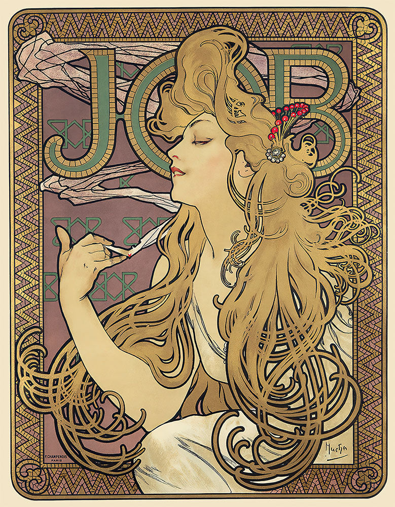 Job by Alphonse Mucha - Art Print - Zapista