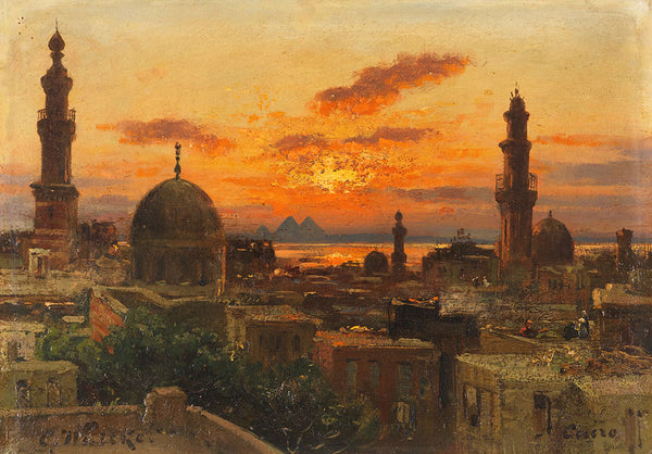 Kairo im Abendlicht by Carl Wuttke - Art Print - Zapista