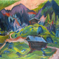 Kummeralp Mountain and Two Sheds by Ernst Ludwig Kirchner - Art Print - Zapista