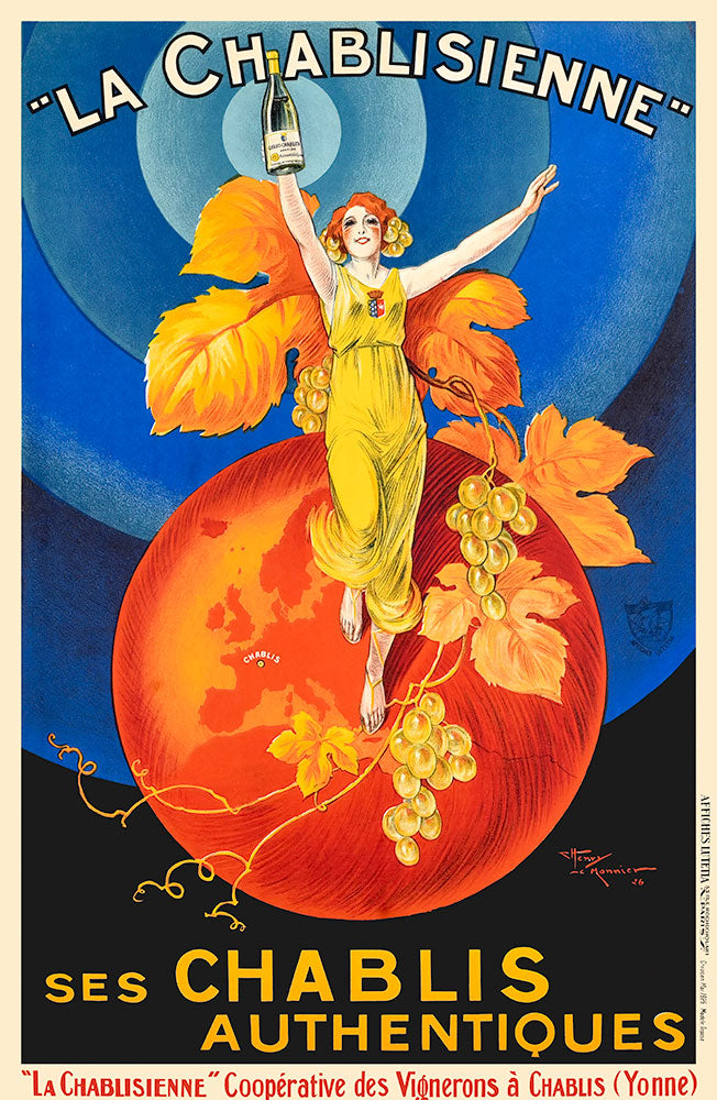La Chablisienne Ses Chablis Authentiques - Art Print - Zapista