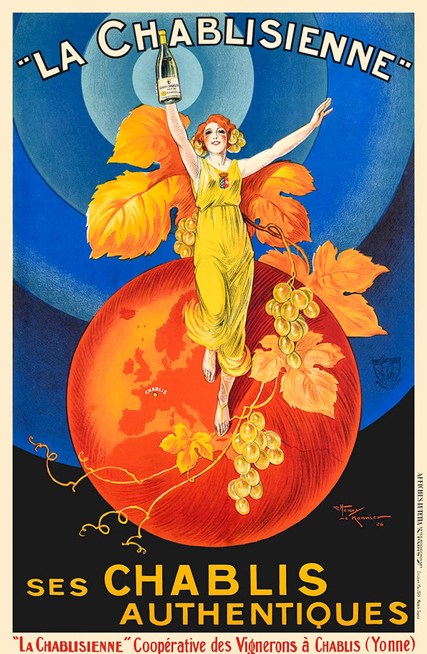 La Chablisienne Ses Chablis Authentiques - Art Print - Zapista