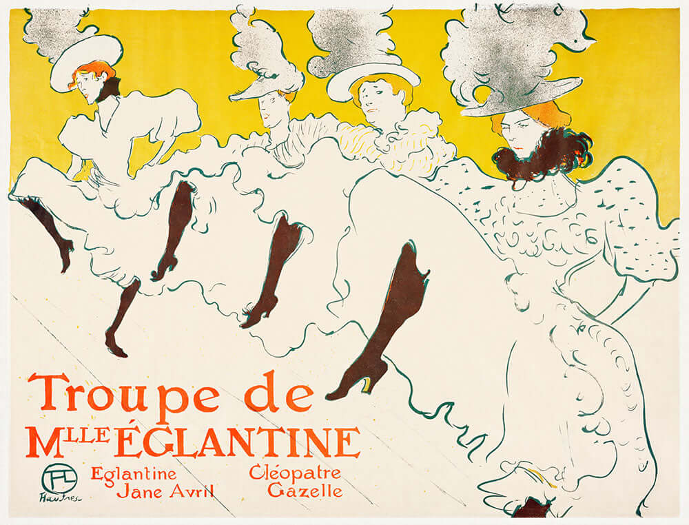 La Troupe de Mademoiselle Eglantine by Henri de Toulouse-Lautrec - Art Print - Zapista