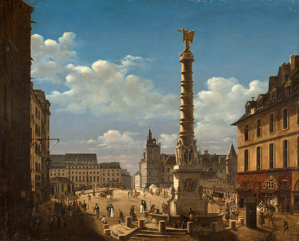 La place et la Fontaine du Chatelet by Etienne Bouhot - Art Print - Zapista