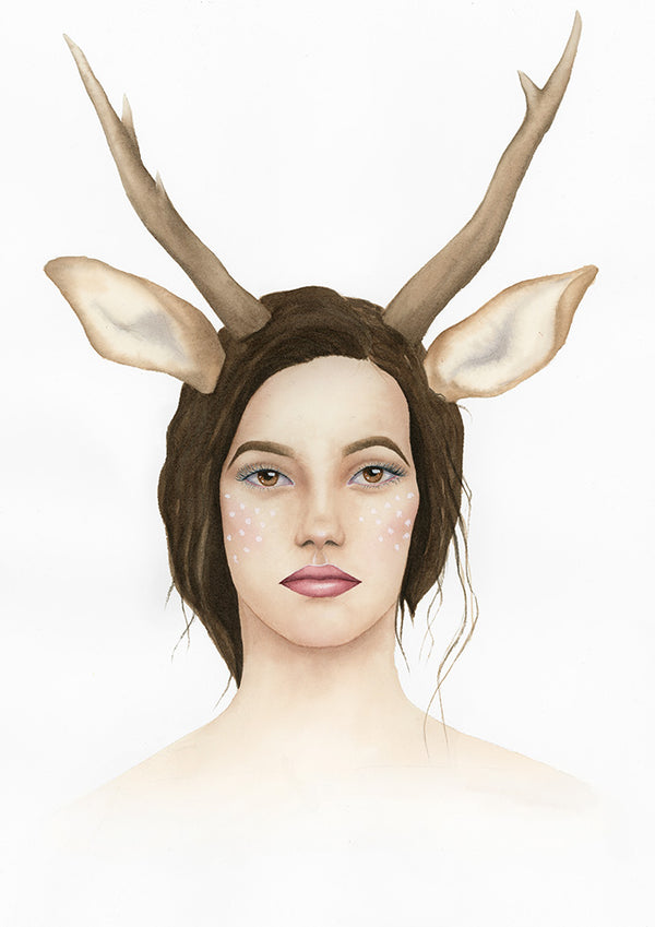 Lady Deer - Art Print - Zapista