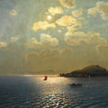 Lake Sevan In Moonlight by Georgy Zakharovich Bashinzhagyan - Art Print - Zapista