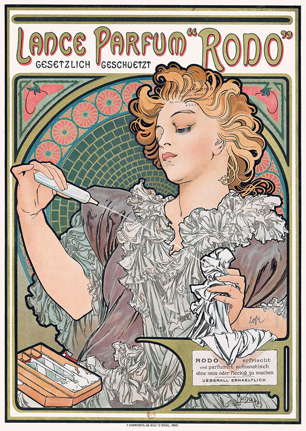 Lance Parfum Rodo by Alphonse Mucha - Art Print - Zapista