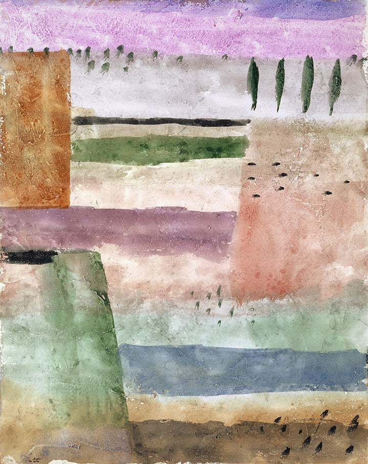 Landscape with Poplars by Paul Klee - Art Print - Zapista