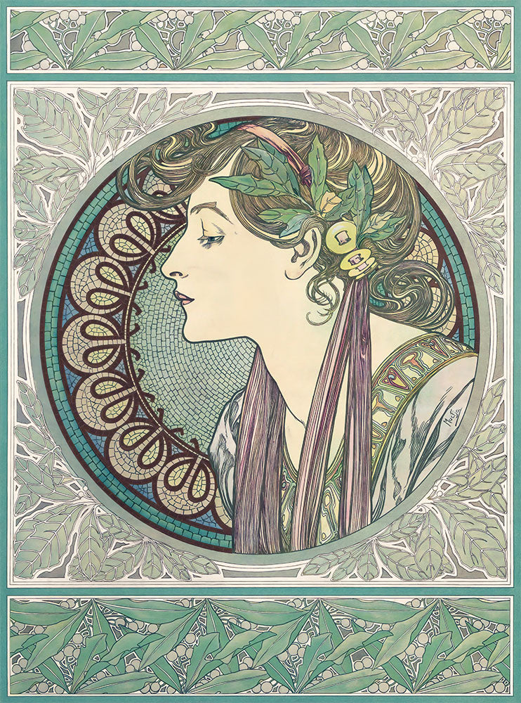 Laurel by Alphonse Mucha - Art Print - Zapista
