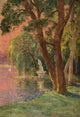 Le lac d'amour - le lever du soleil - la statue de Venus et Cupidon by Marie-Joseph Clavel - Art Print - Zapista