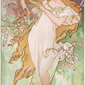 Les Saisons - Printemps by Alphonse Mucha - Art Print - Zapista