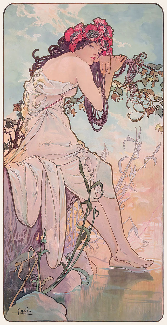 Les Saisons - Ete by Alphonse Mucha - Art Print - Zapista