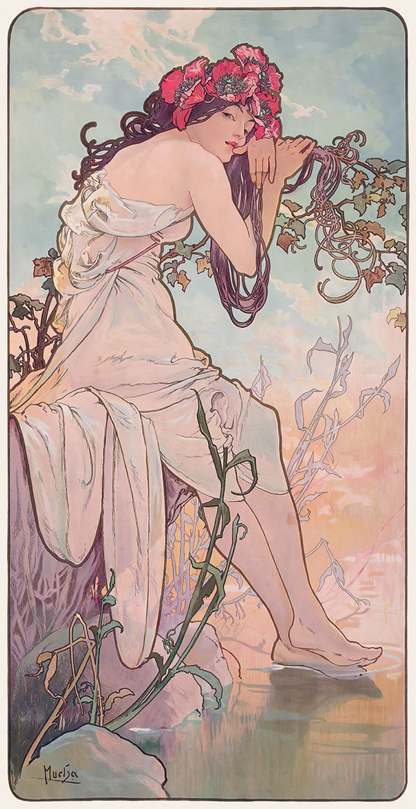 Les Saisons - Ete by Alphonse Mucha - Art Print - Zapista