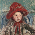Little Girl in a Large Red Hat by Mary Cassatt - Art Print - Zapista