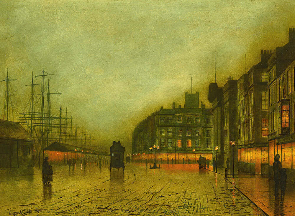 Liverpool Docks by John Atkinson Grimshaw - Art Print - Zapista