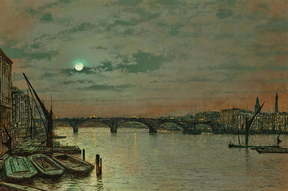 London Bridge by John Atkinson Grimshaw - Art Print - Zapista