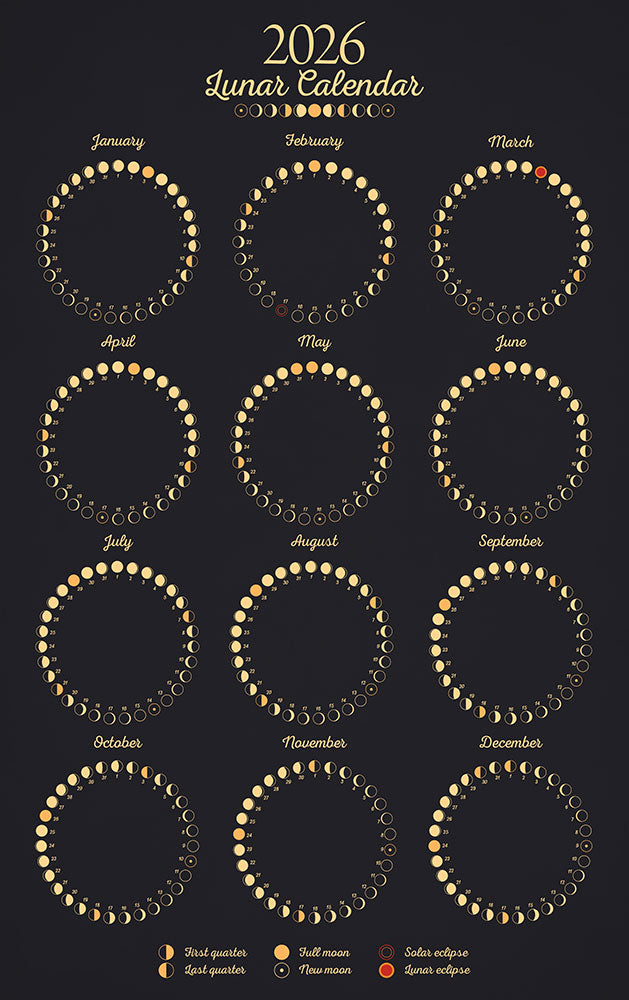 Lunar Calendar 2026 - Art Print - Zapista