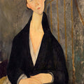 Lunia Czechowska (à la robe noire) by Amedeo Modigliani - Art Print - Zapista