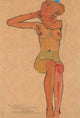 Madchenakt (Gertrude) by Egon Schiele - Art Print - Zapista