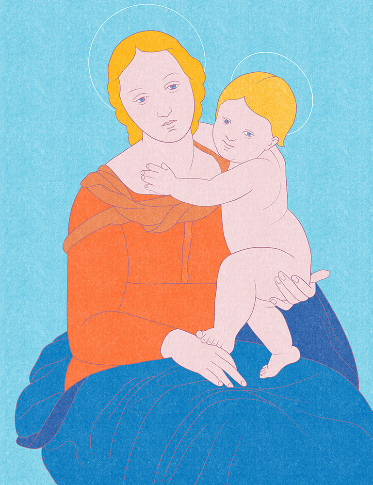 Madonna and Child - Art Print - Zapista