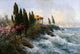 Mediterrane Landschaft mit antikem Tempel by Adolf Kaufmann - Art Print - Zapista