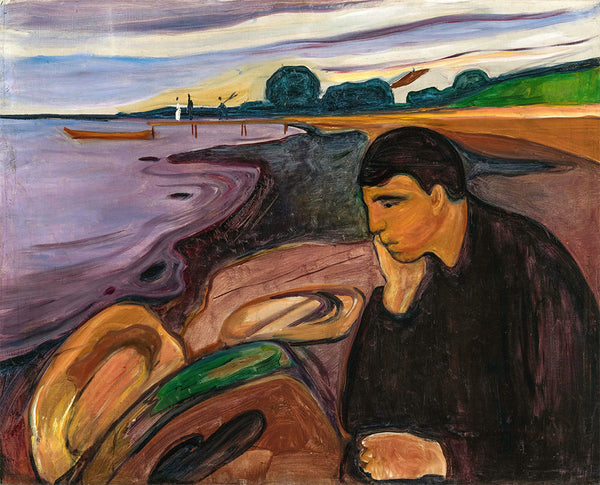 Melancholy by Edvard Munch - Art Print - Zapista