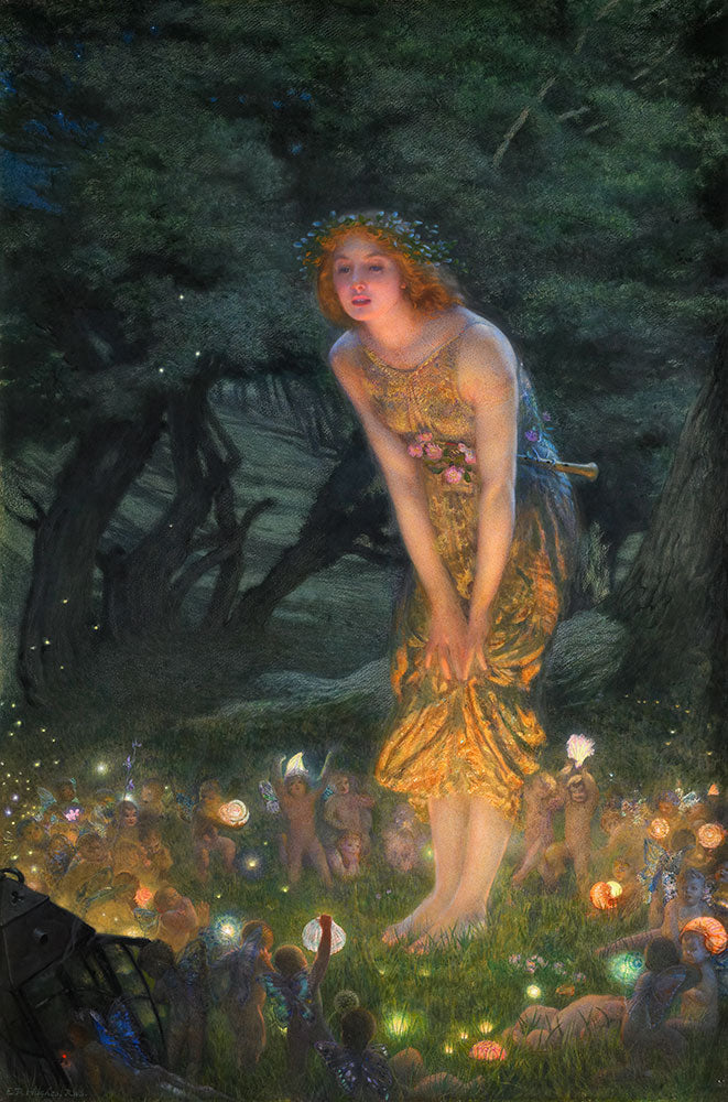 Midsummer Eve by Edward Robert Hughes - Art Print - Zapista