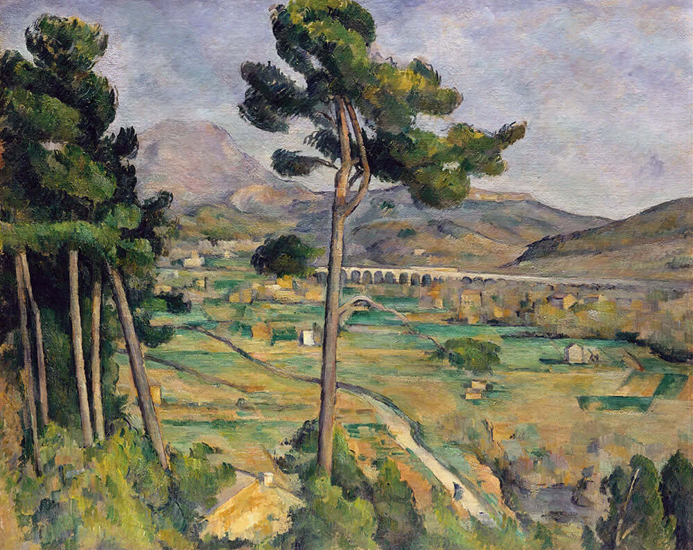 Mont Sainte-Victoire and the Viaduct of the Arc River Valley by Paul Cézanne - Art Print - Zapista