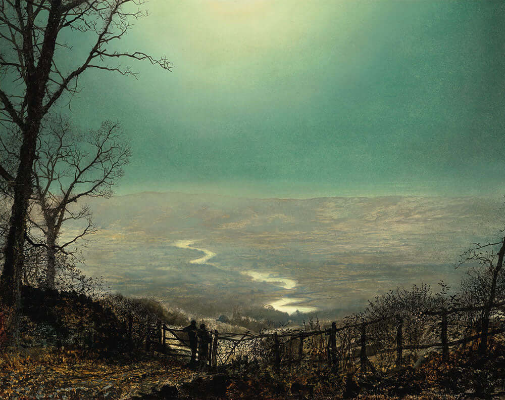 Moonlight, Wharfedale by John Atkinson Grimshaw - Art Print - Zapista