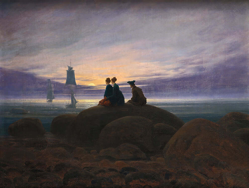 Moonrise over the Sea by Caspar David Friedrich - Art Print - Zapista