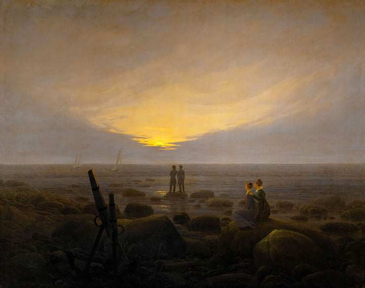 Moonrise over the Sea by Caspar David Friedrich - Art Print - Zapista