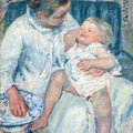 Mother About to Wash Her Sleepy Child by Mary Cassatt - Art Print - Zapista