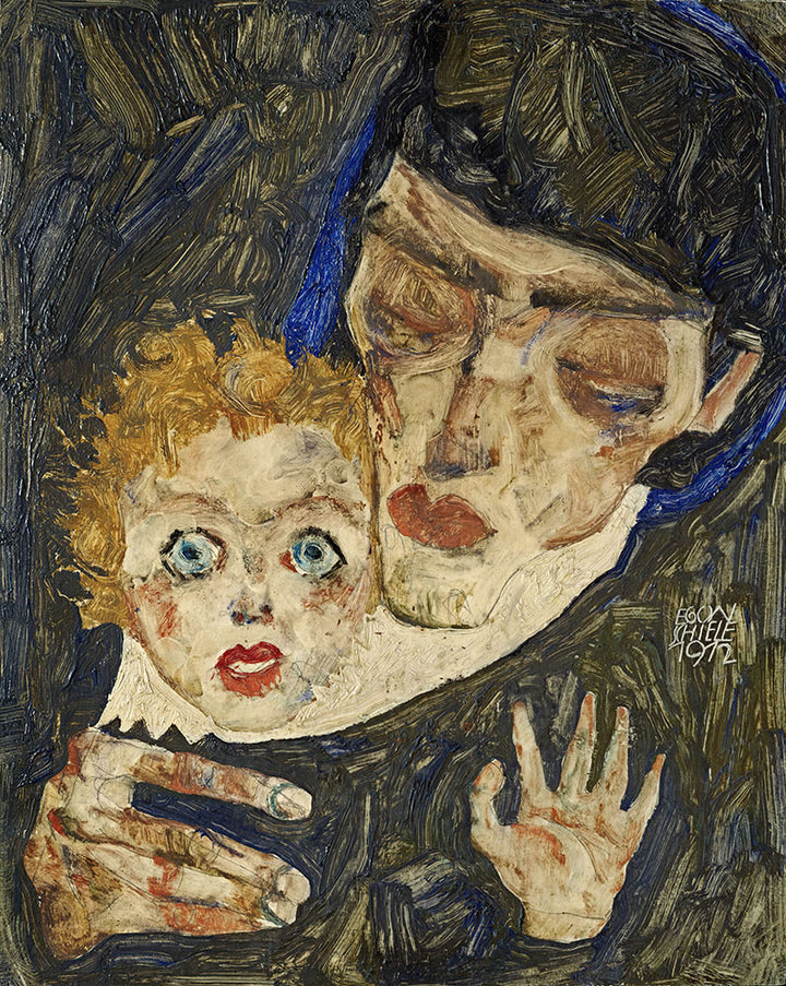 Mother and Child by Egon Schiele - Art Print - Zapista