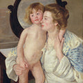 Mother and Child (The Oval Mirror) by Mary Cassatt - Art Print - Zapista