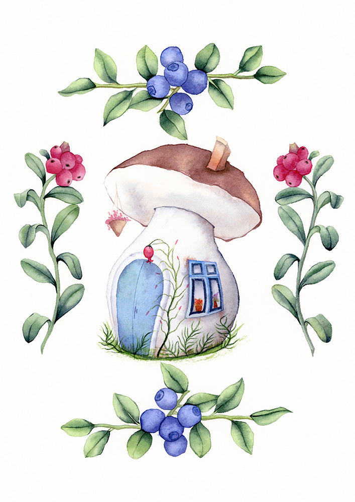 Mushroom House - Art Print - Zapista